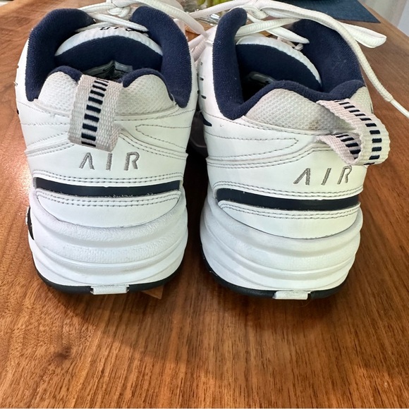 Nike Air Monarch “Full Length Air”. White/Blue/Metallic Silver. Size 10 Wide. - Picture 5 of 12